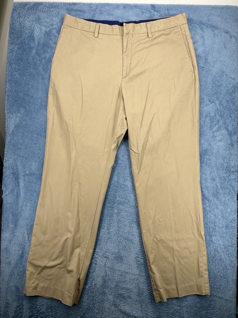 Banana Republic Pants Mens 38x32 Beige 100% Cotton Tailored Slim